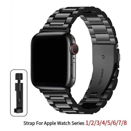 Ruostumattomasta teräksestä valmistettu ranneke Apple Watch Band 45 mm Ultra 49 mm 44 mm kelloon, metallinen ranneke Iwatch Series 9 8 7 6 5:lle, 