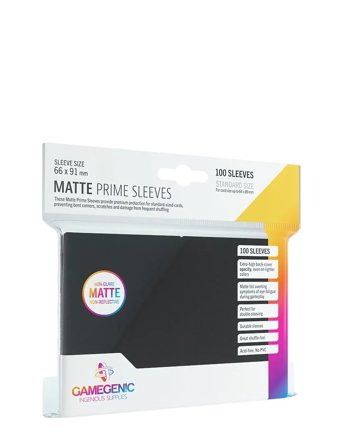 Matte Prime Sleeves Dark Grey Black Gamegenic
