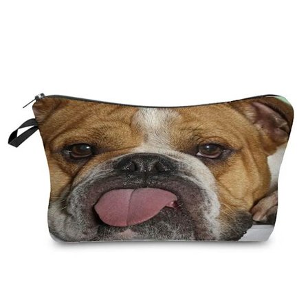 Schæferhund / Boston Terrier / Bulldog / Husky Hund Afslappet Kosmetiktasker Kvinder Makeup Taske Varmeoverførsel Organizer Opbevaringstaske