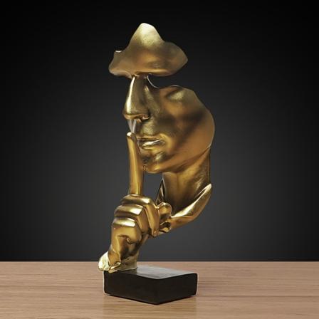 Stilhed er Guld Figur Skulptur Abstrakt Håndværk Ornament
