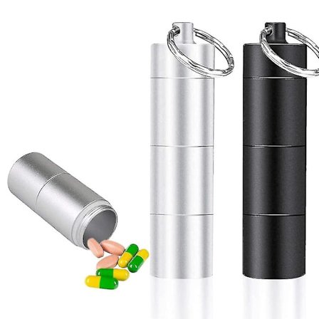 2 st Bärbar Medicinförvaring Medicinförvaringsbehållare 3 Fack Vatten