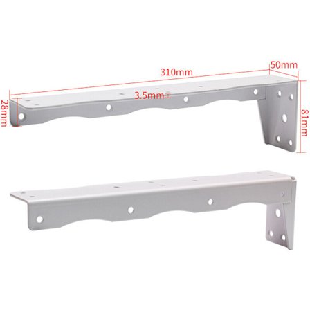 Kraftig hengende kodehengende skapbrakett, usynlig brakettholder for baderom, hengende TV-skapbrakett, (hvit lang 320mm)