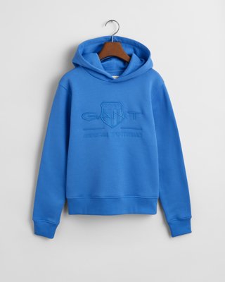 GANT - Hettegenser med logo til ungdom, unisex greece blue