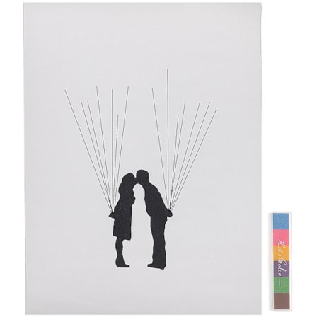 Fingeraftryk Ballon Lærred Bryllup Gæstebog Alternativ Bryllupsreception Borddekoration