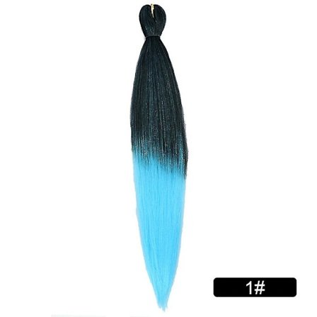 26 tommer syntetisk fletning hår høj temperatur fiber paryk forlængelse hårstykke