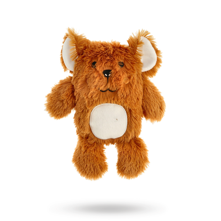 Dogman BuddyBear Brun - Mjuk hundleksak med pip - Hundleksaker