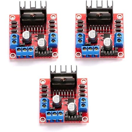 3 stk. L298N motorstyringsmodul Dual H-Bridge DC motorstyringscontroller Ste