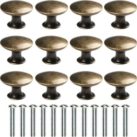 12 møbelknotter, gammeldagse skuffehåndtak