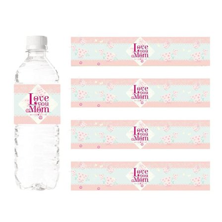 24 STK Glad Mors Dag Flaskeetiketter 01 01