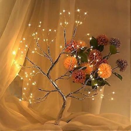 LED Trelys Warm Hvit USB Bonsai Trelys Justerbare Grener Batteridrevet Dekorative Trelys Små Trelys Julepynt