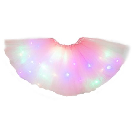 Barn Flickor LED Light Up Balett dDance Tulle Tutu Kjol Blå