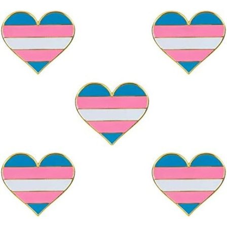 5 kpl Biseksuaali pride sydämenmuotoisia pinssineuloja rintamerkkejä lippumerkki rintakoru