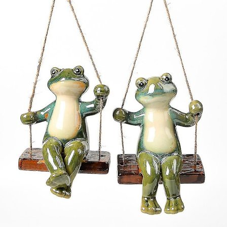 1 Pari Suloisia Sammakko Patsaita Riippuvat Puutarhapari Veistokset Keramiikkaa Kotiin