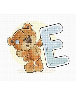 Broderikit Billede Bamse E - Luca-S