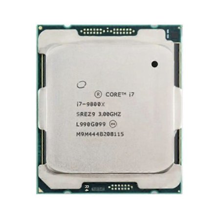 Core i7-9800X CPU - Socket LGA 2066, 8 ydintä, 16 säiettä, 3,8 GHz, 11 Mt L3-välimuisti, 165 W.