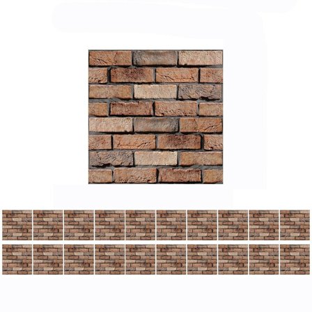 20 kpl 3D-tiiliseinätarra, itseliimautuva seinätarra 4 4