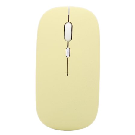 Trådløs mus Mini Bærbar 3 Hastighet DPI Justerbar for Laptop Datamaskin Nettbrett Kontor Gul Frostet Enkeltmodus