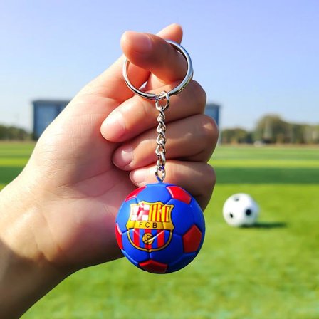 Mini-nøkkelring for fotball, Real Madrid-pynt, VM-souvenir, bursdagsgave til fans, Barcelona-fotball