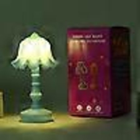 LED Nattbordslampe Blå - Mini Sti Lys Nattbordslampe Gatelampe Stil Liten Skrivebordslampe