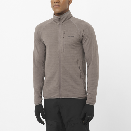 Salomon - Couches intermédiaires Vêtements Sntial Lightwarm Fz M - Iron