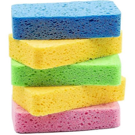 Store cellulose svampe, køkkensvampe til opvask, kraftige skuresvampe, ikke-ridse opvaskesvamp