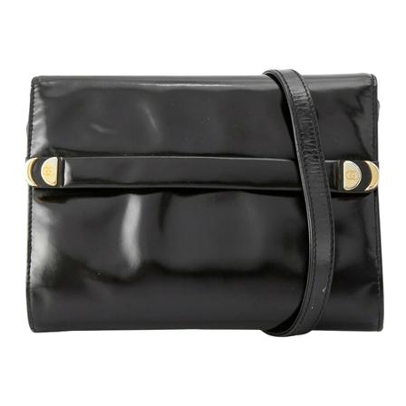 Gucci Vintage, Pre-owned Patent Leather Crossbody Bag Zwart, Dames, Maat:ONE Size