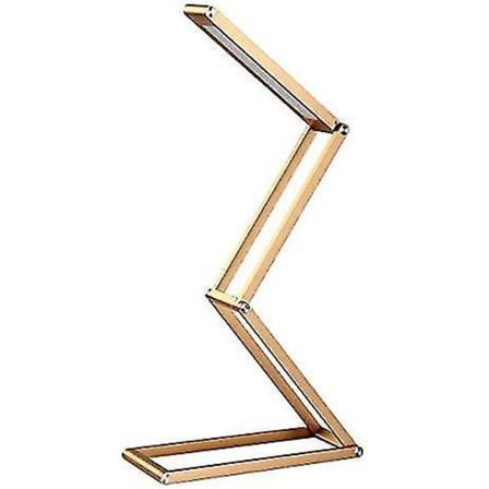 Led skrivebordslampe, Elzo sengebordslampe sammenklappelig bordlampe i aluminium trådløs USB genopladelig med 2 lysstyrker