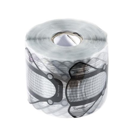 500 stk/rull Neglskjema Transparent + Svart|negleskjema|negleskjema klistremerke neglkunstspisser forlengelse