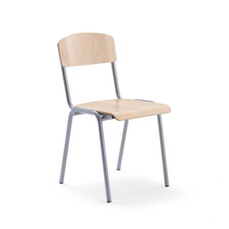 Chair WILSON, birch, silver