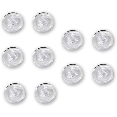 Højkvalitets runde silikone næsepuder - 9mm/0,35'' - 5 par - Næsepuder til briller og brilletilbehør, solbriller, læsebriller.