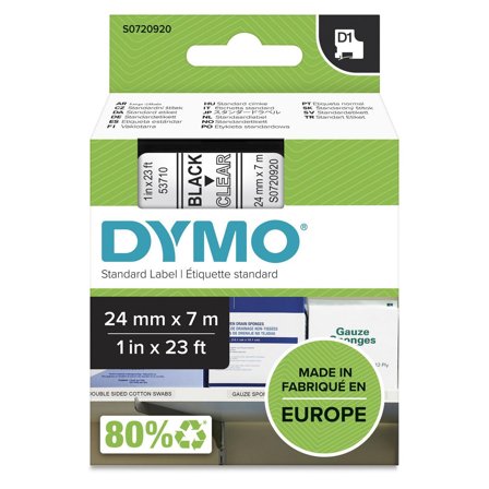 DYMO D1 24mm 1pk, Sort/Blank