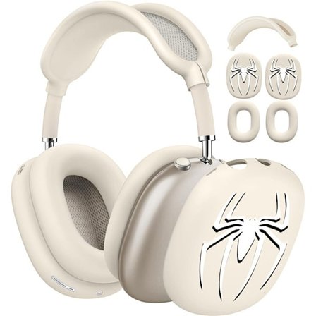 Spindeldesign Kompatibelt med AirPods Max 1/2 Generation Skyddsfodral Set - Komplett skydd mot repor och stötar