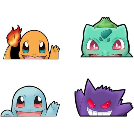 4 st Anime Biltillbehör Bildekaler Vattentäta Bil S