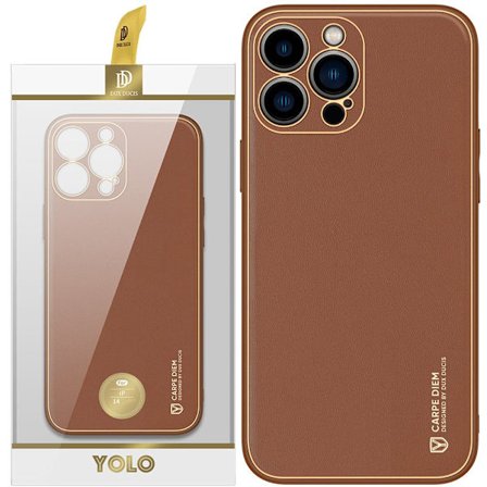DUX DUCIS CASE CASE COVER COVER TIL IPHONE 14 PRO BROWN