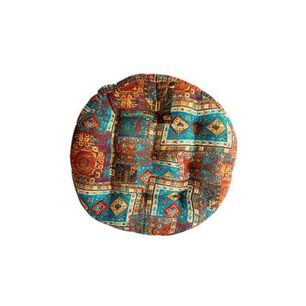 Boho-tyylinen pyöreä käännettävä ulkokäyttöön tarkoitettu istuintyyny –