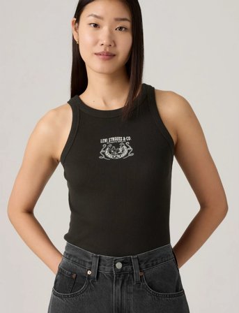 Levi's Gr Essential Racer Tank Wester - Black - M