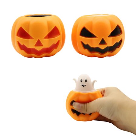 3 kpl aististressileluja, stressiä lievittäviä aaveleluja kepponen vai karkki -pussiin, Halloween-juhlien lahjoja lapsille ja aikuisille, fidget-