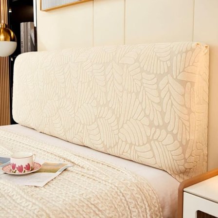 Stretch Sengegavl Trekk for Queen og King Size Seng, Buet Støvtett Beskyttelsestrekk for Soveromsinnredning (Champagne, Queen: 140-170cm)