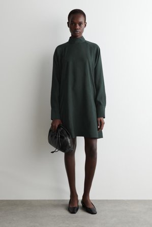 COS Women's Batwing Sleeve Mini Dress in Black