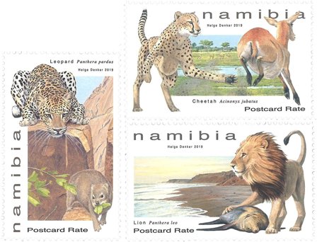 Namibia - Store kattedyr - Postfrisk sæt 3v