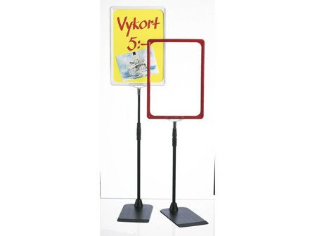 Skyltstativ, A4, teleskopskaft, vit - Lyreco - Kontorsmöbler och inredning - Tavlor ställ och ramar - Informationsställ