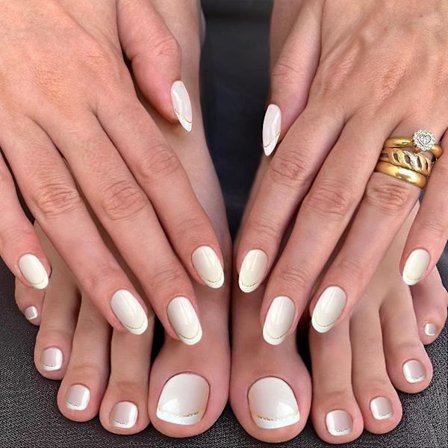 Franska spetsar tryck på naglar mandel konstgjorda naglar akryl falska tånaglar