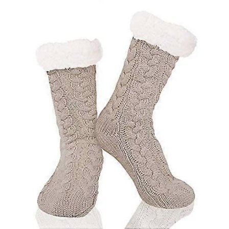 Damtofflor Strumpor Fuzzy Vinter Fleece-lingling}