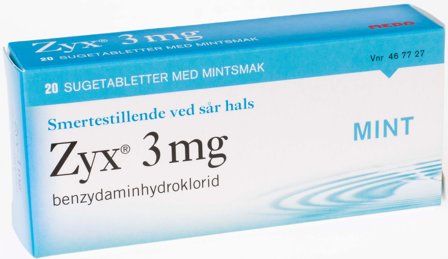 Zyx 3 mg sugetabletter mint 20 stk