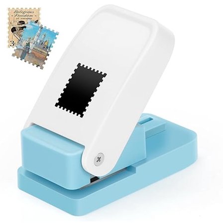 ING neliörei'itin 2,6 x 2,1 cm paperileikkurit paperirei'itin leimasinmuotoinen leikkuri korttien valmistukseen DIY-askarteluun leimasinten 