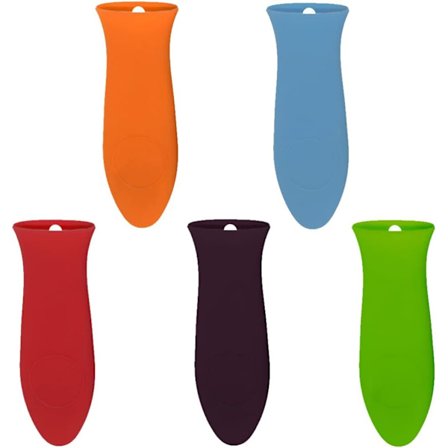 5 stk. Silikone Håndtagsbeskyttere til Gryder og Låg - Varmebestandige