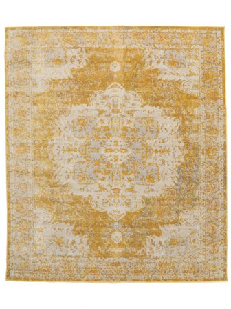 Vintage Medallion Large Nadia Rug - Yellow 250X300 Classic Style