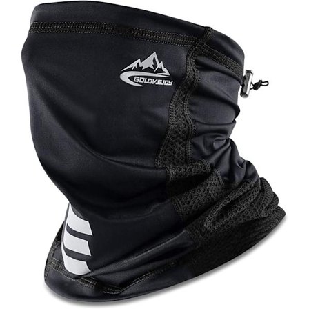 Musta monitoiminen kaulaputkihuivi, unisex-kaulaputkihuivi, UV-suoja, hengittävä, ultrapehmeä, joustava kaulaputki, bandana, balaclava pyöräilyyn
