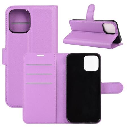 Mobilcover Læder iPhone 12 Pro Max Lilla