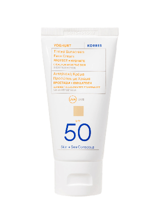 Korres Yoghurt Tinted Sunscreen Face Cream SPF 50 Solskydd & solvård Unisex ML